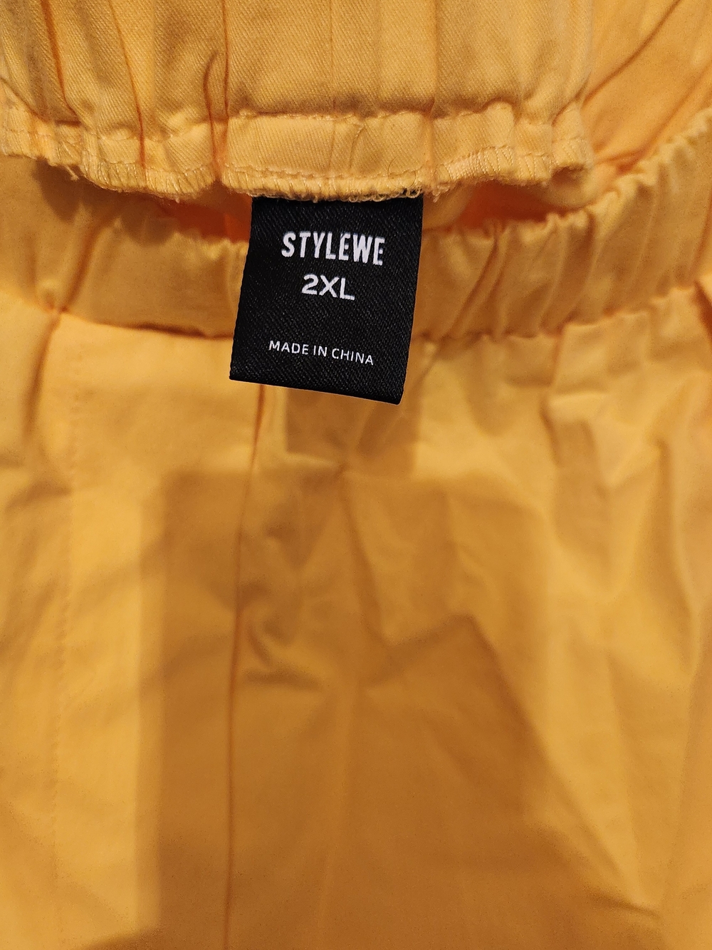 STYLEWE 2XL Yellow Elastic Waist Skirt/Bottom